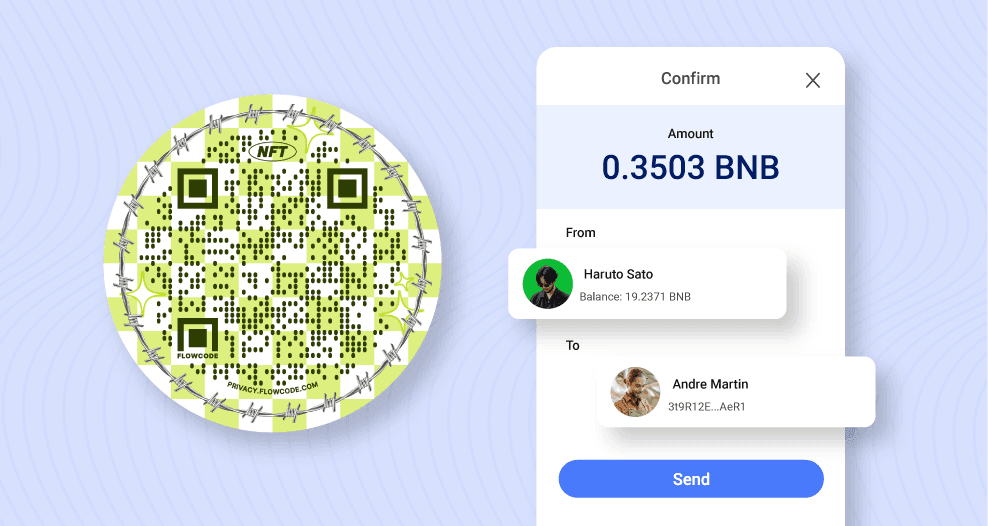 Sell crypto with QR codes