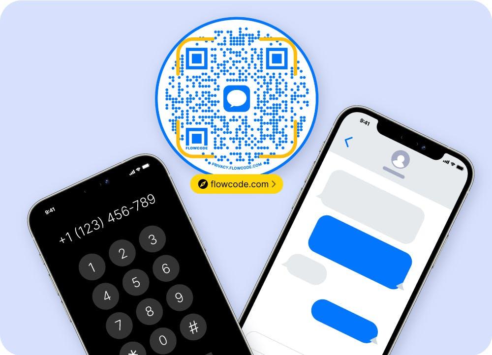 QR codes for calling and texting