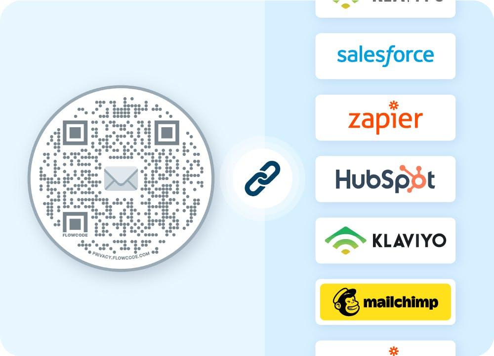 QR codes for collecting CRM
